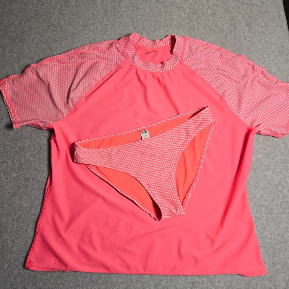 Old Navy Two Piece Crew Neck Shirt XXL Bikini Bottom M Swim Beach Resort Vacay